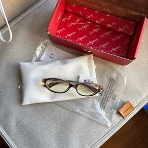 Le Specs Translucent Brown Cat-Eye Blue light Glasses